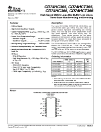 Datasheet CD74HC365 manufacturer TI